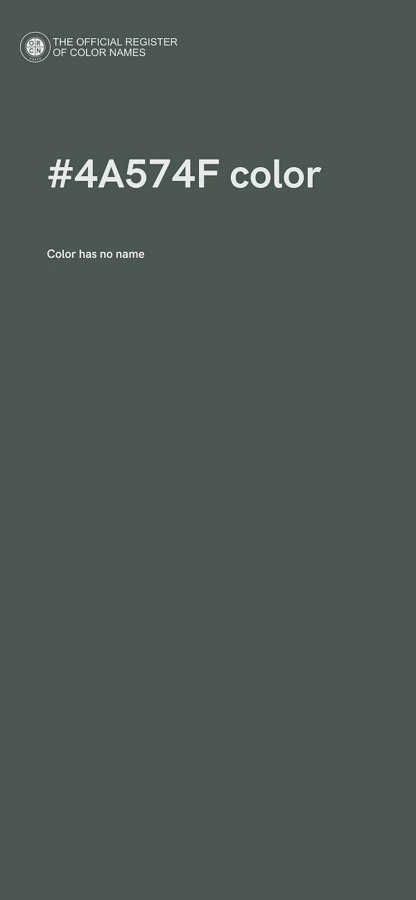 #4A574F color image