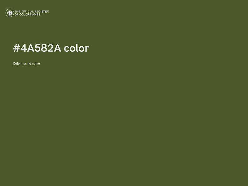 #4A582A color image