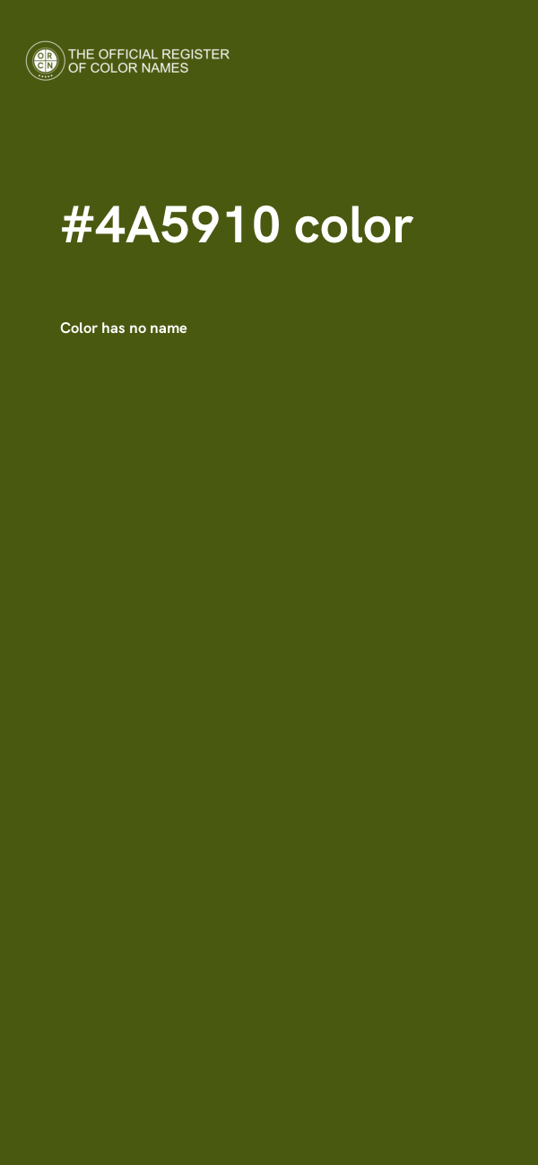 #4A5910 color image