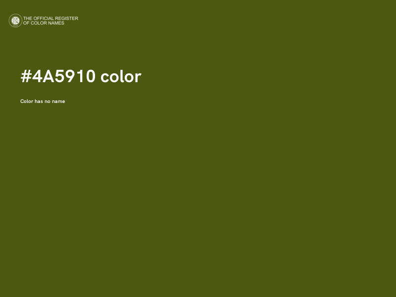 #4A5910 color image