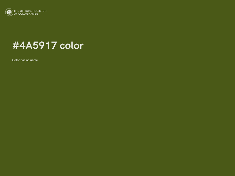 #4A5917 color image