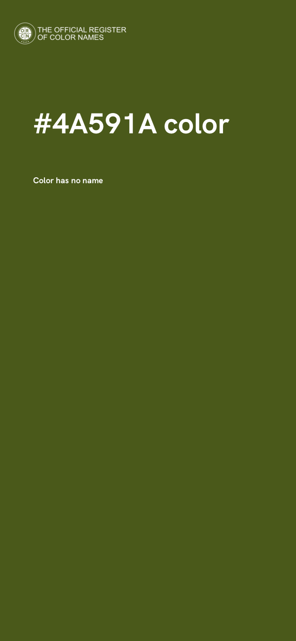 #4A591A color image