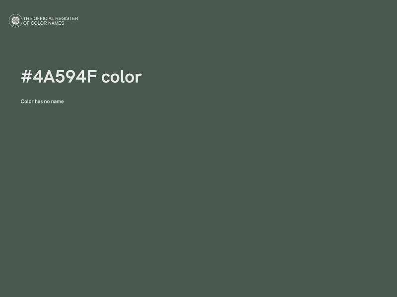 #4A594F color image