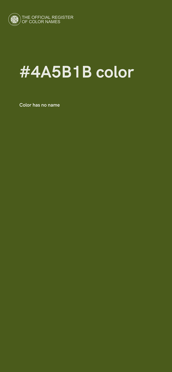 #4A5B1B color image