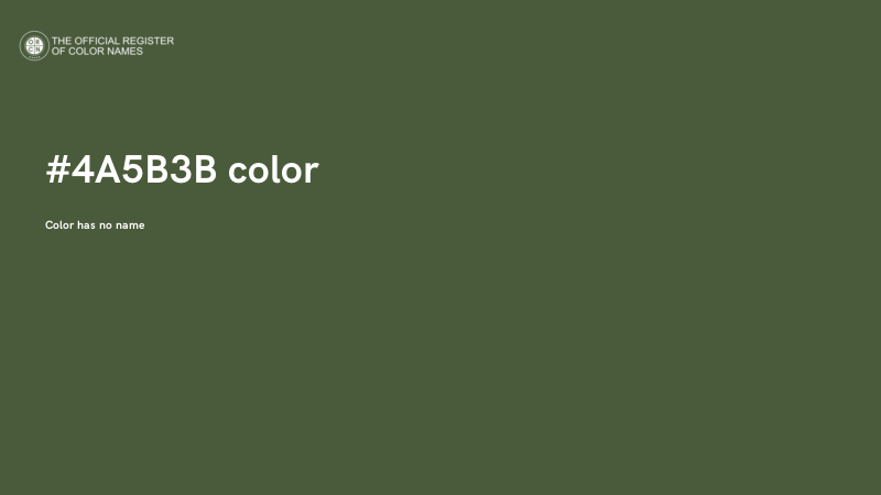 #4A5B3B color image