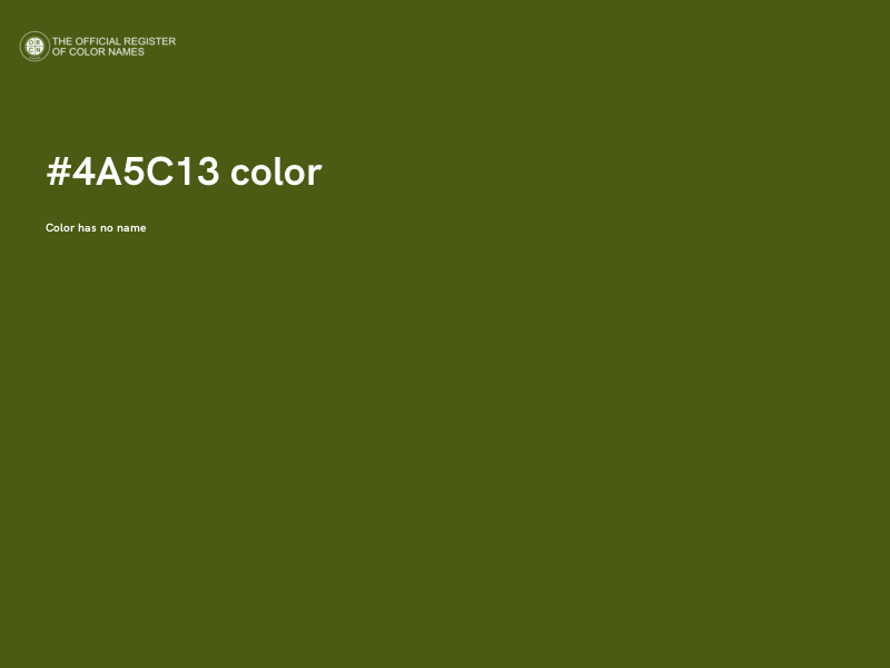 #4A5C13 color image