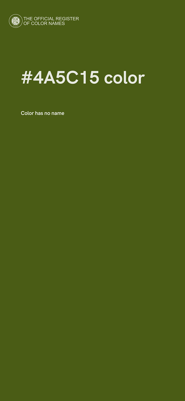 #4A5C15 color image