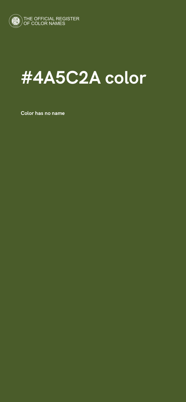 #4A5C2A color image