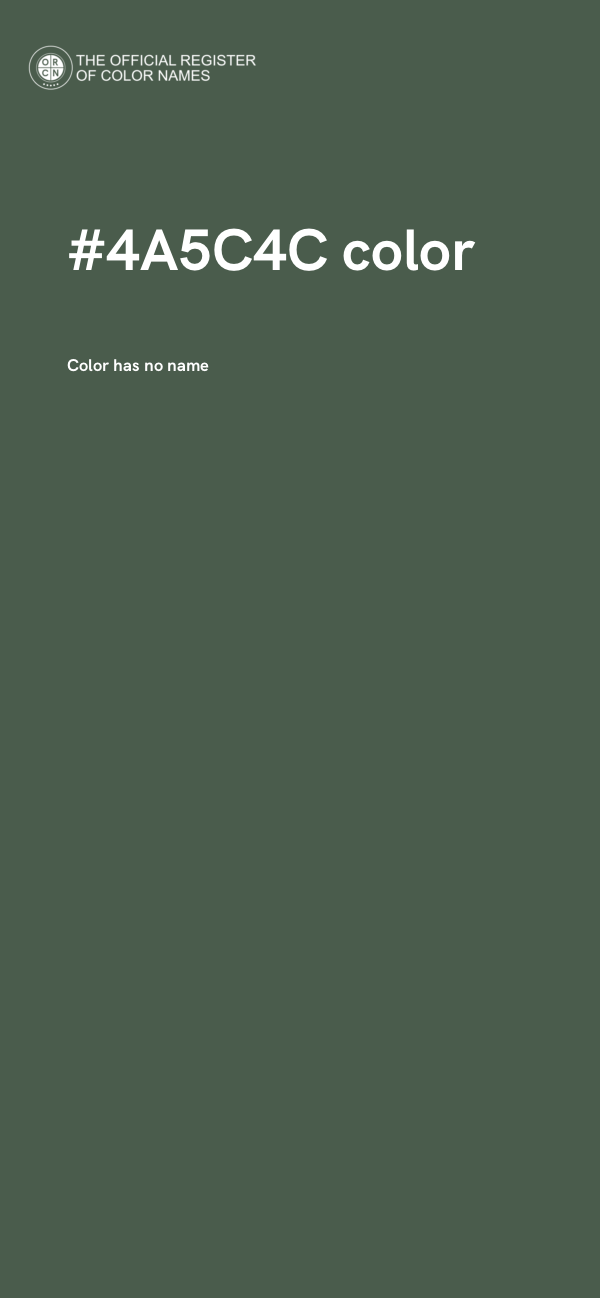 #4A5C4C color image