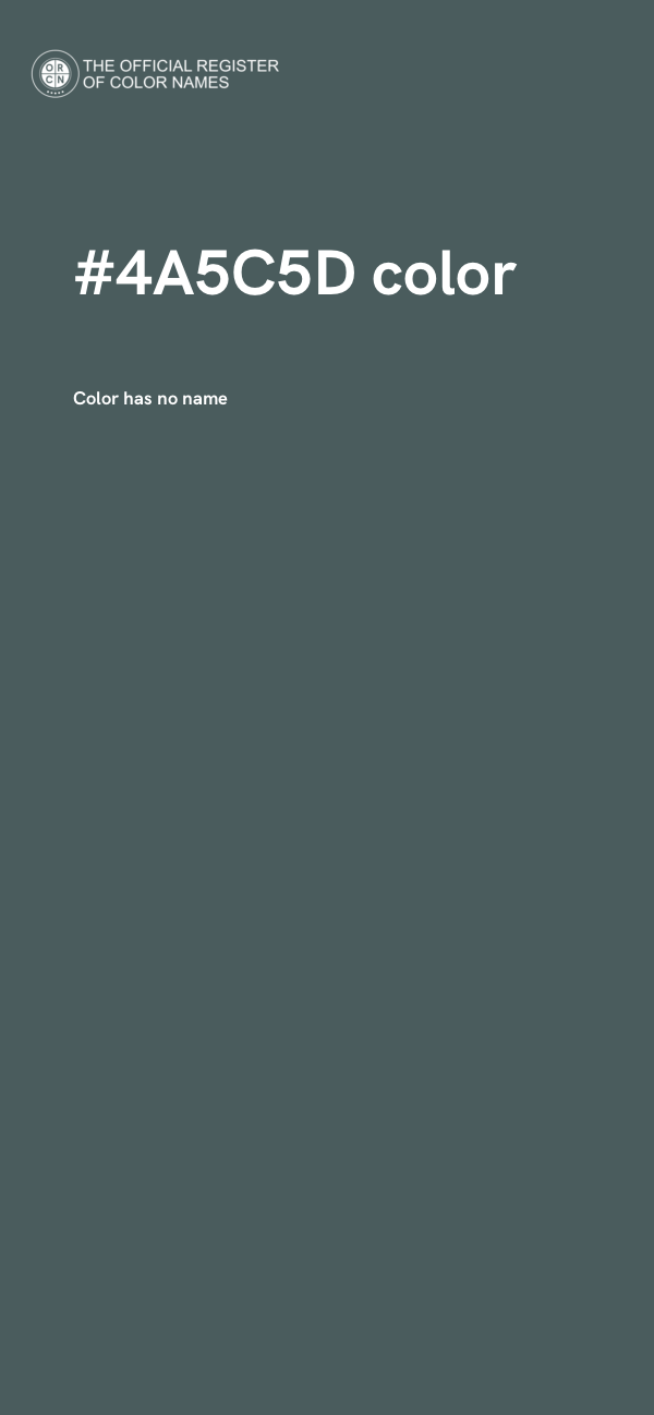 #4A5C5D color image