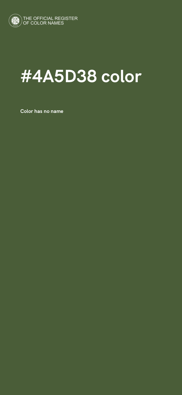 #4A5D38 color image