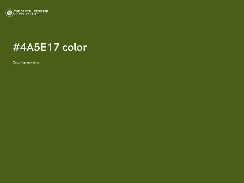 #4A5E17 color image