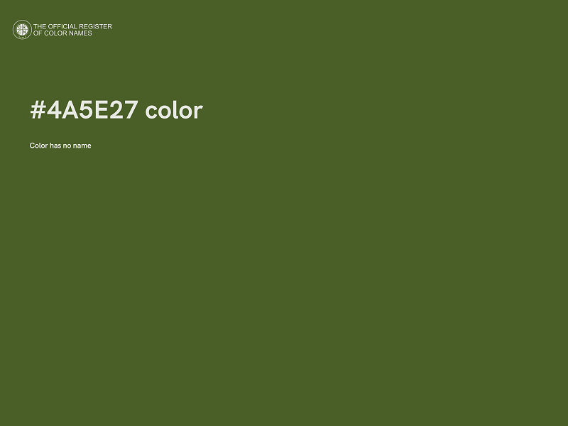 #4A5E27 color image
