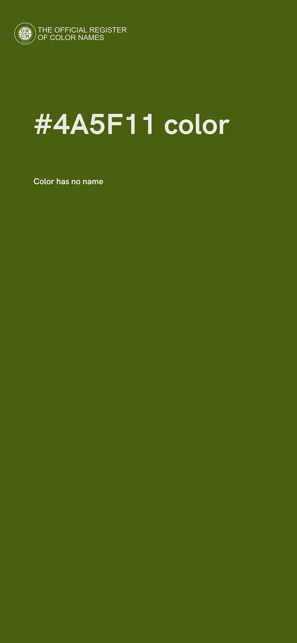 #4A5F11 color image