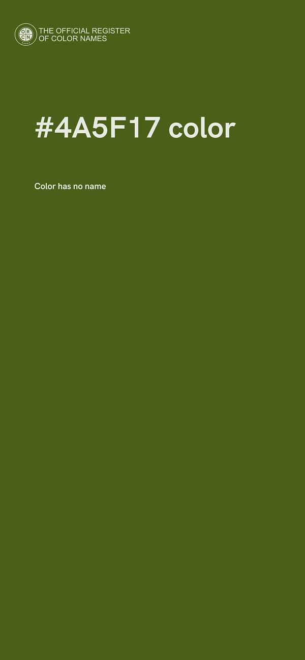 #4A5F17 color image
