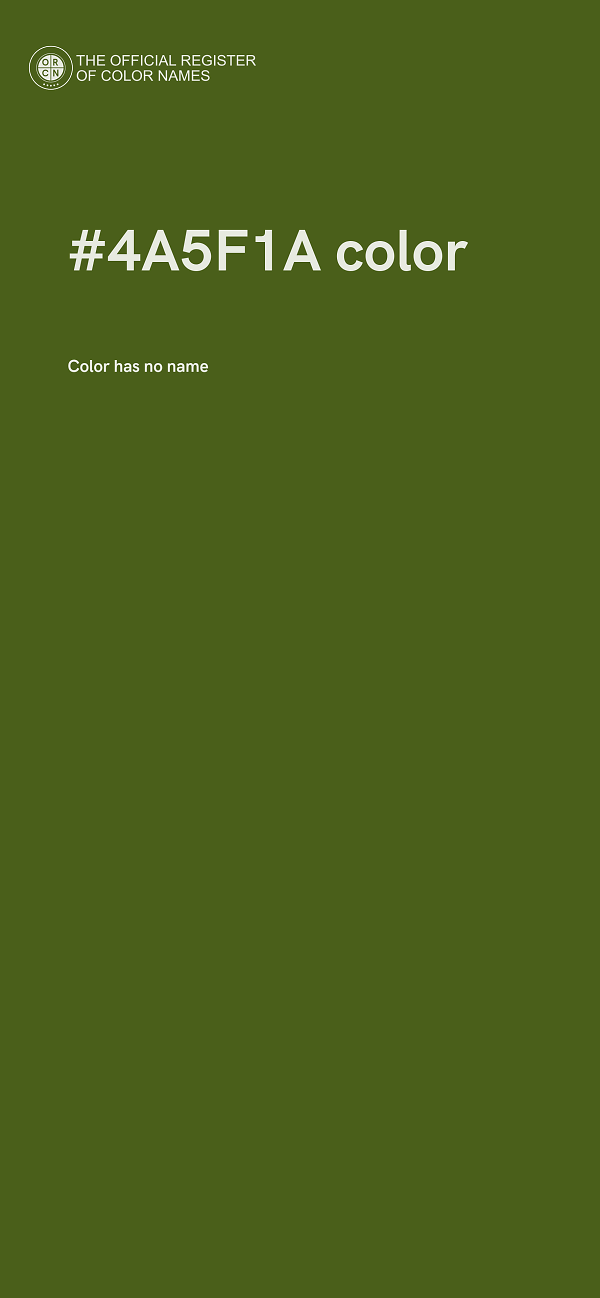 #4A5F1A color image
