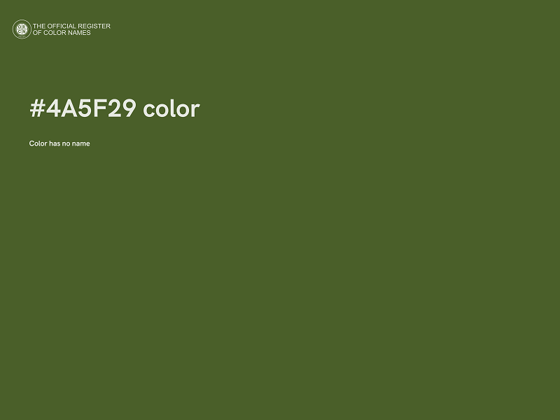 #4A5F29 color image