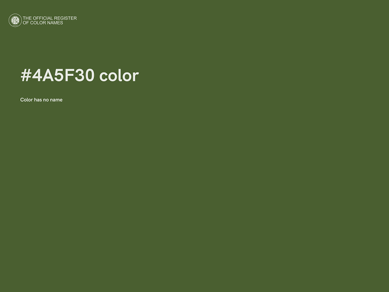 #4A5F30 color image