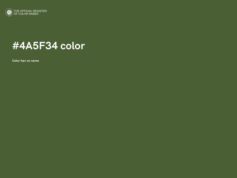 #4A5F34 color image