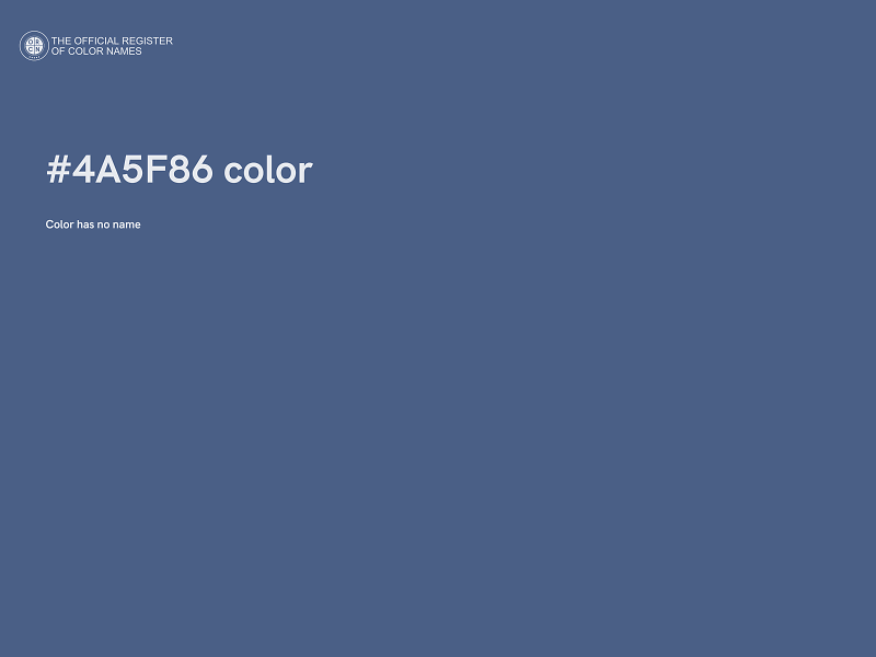 #4A5F86 color image