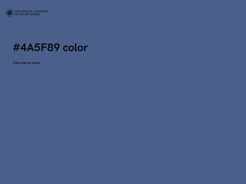 #4A5F89 color image