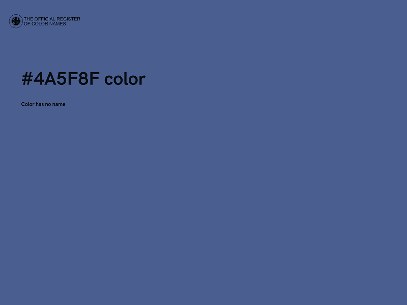 #4A5F8F color image