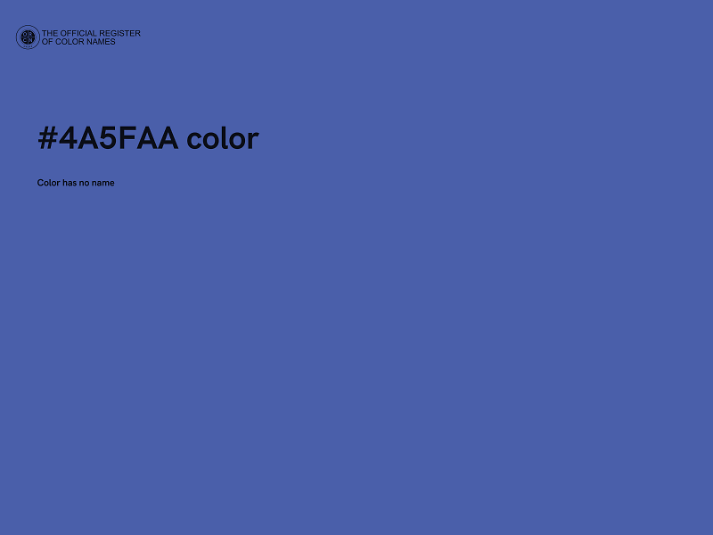 #4A5FAA color image