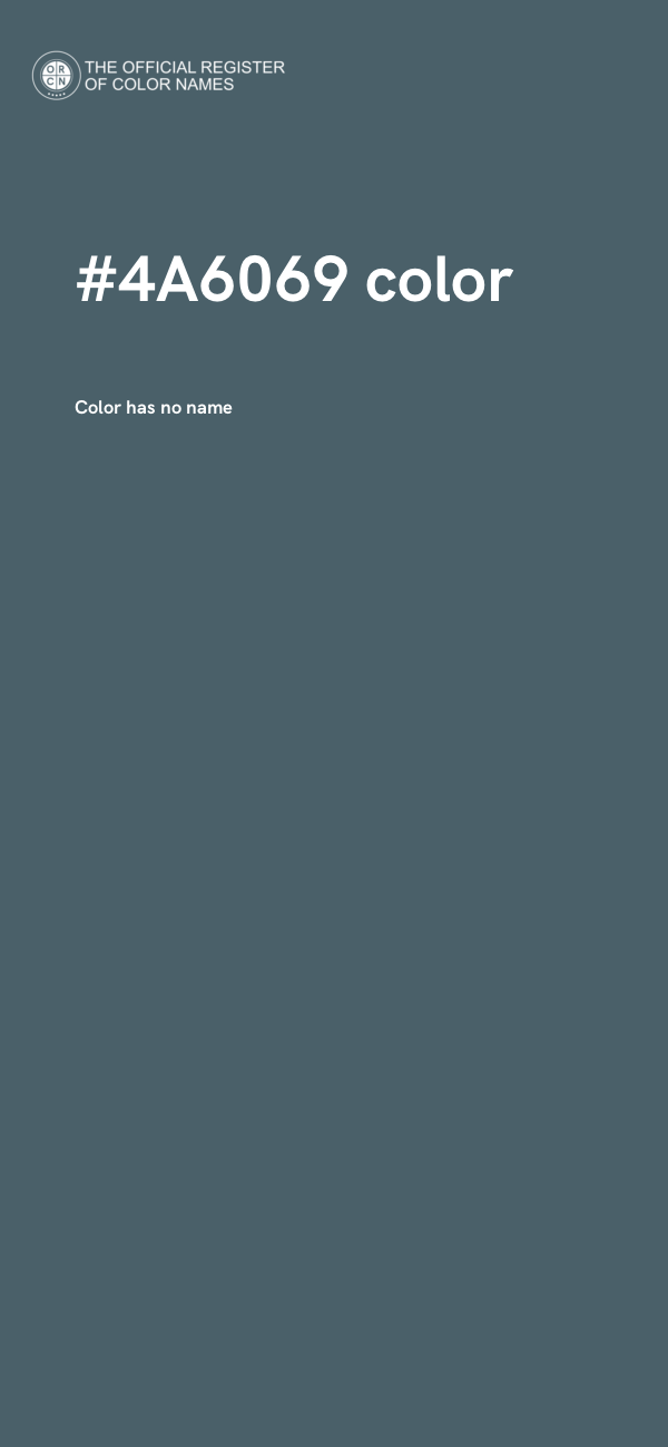 #4A6069 color image