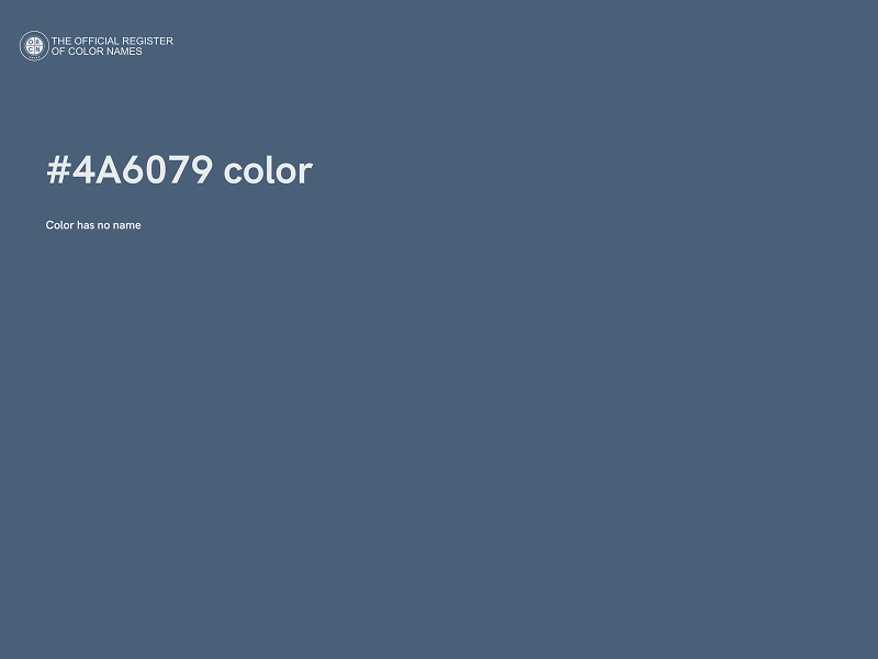 #4A6079 color image