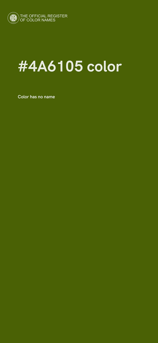 #4A6105 color image