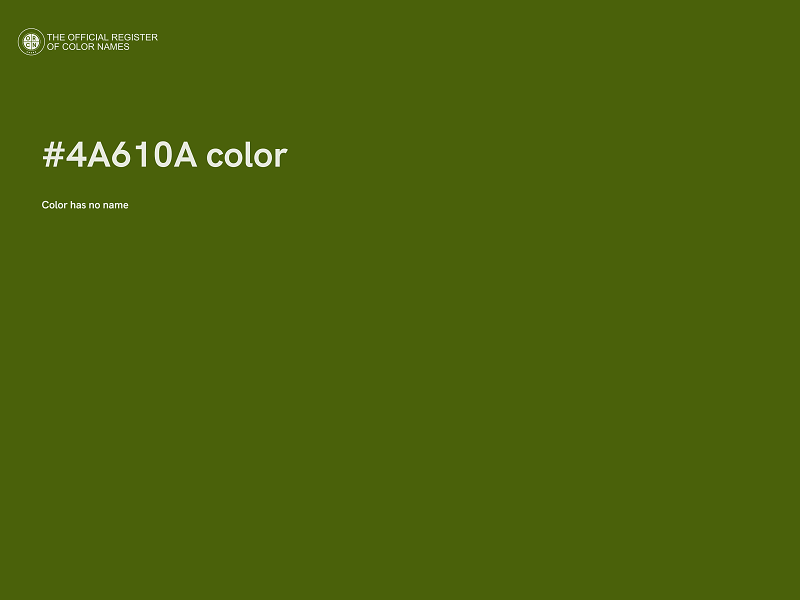 #4A610A color image