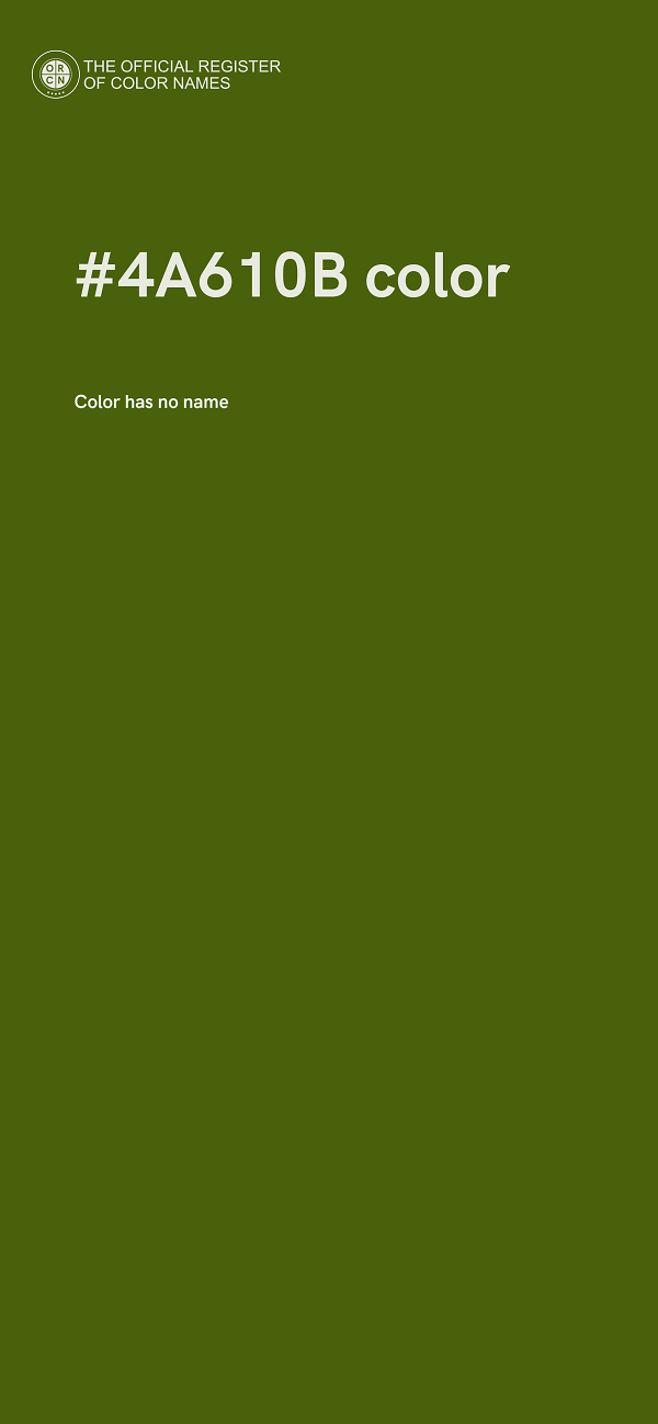 #4A610B color image