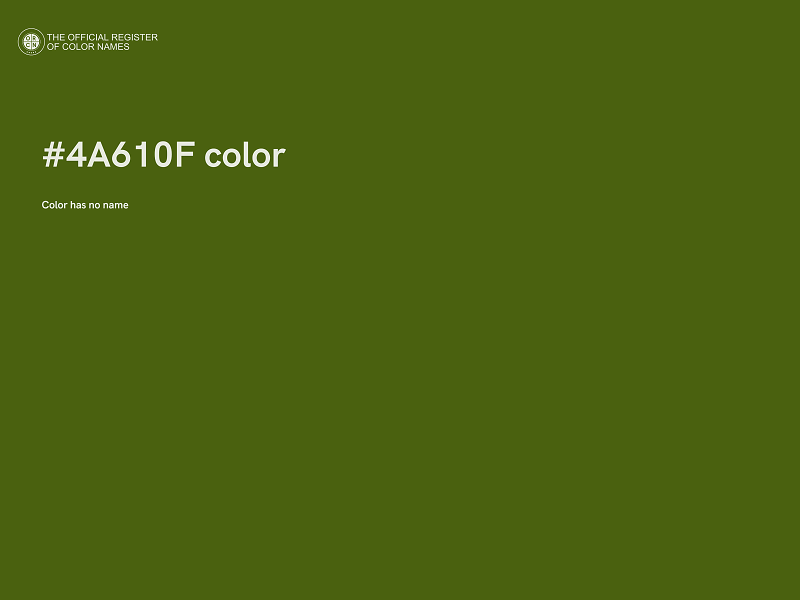 #4A610F color image