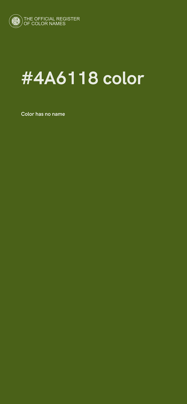 #4A6118 color image