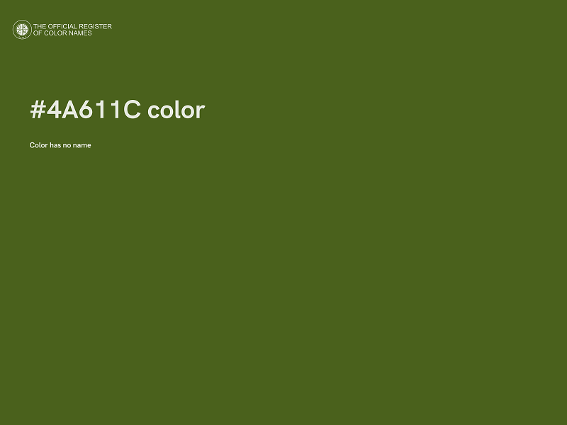 #4A611C color image