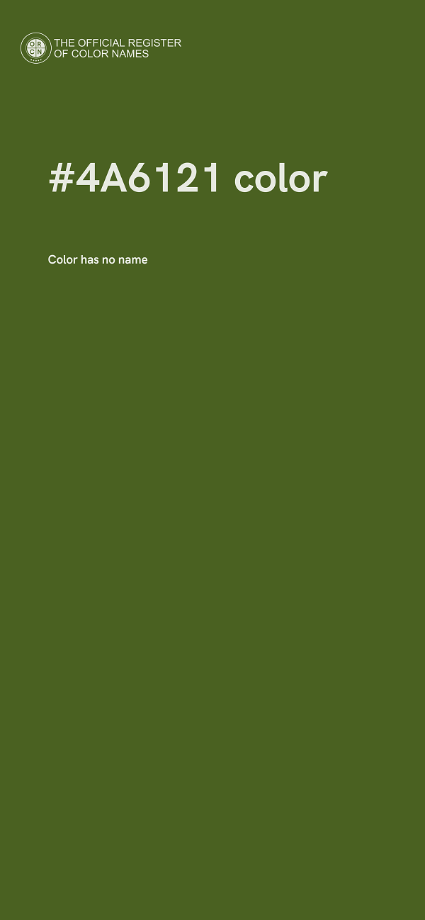 #4A6121 color image