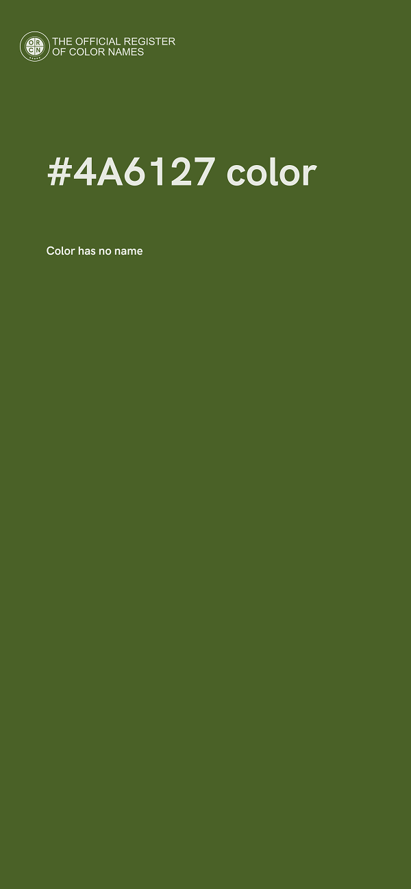 #4A6127 color image