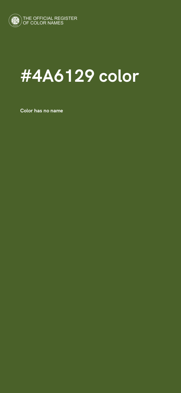 #4A6129 color image