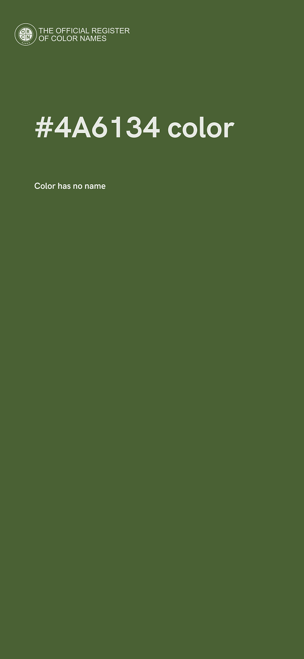 #4A6134 color image