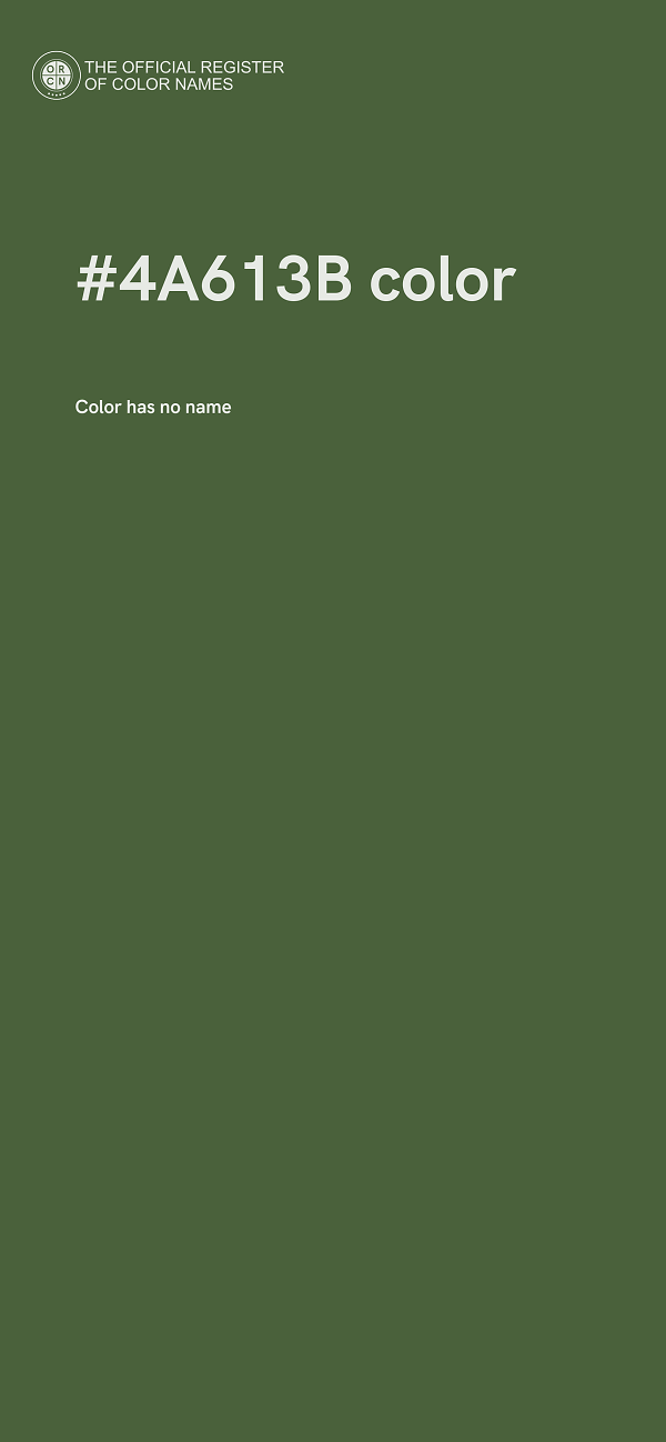 #4A613B color image