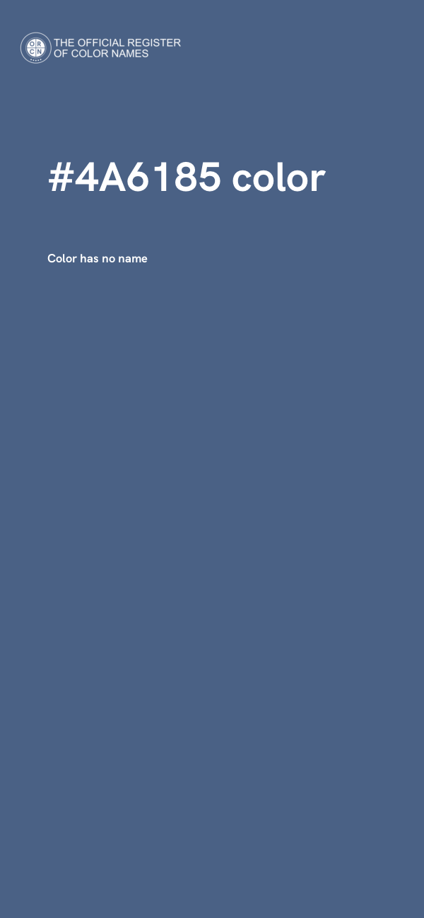 #4A6185 color image