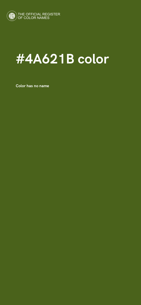 #4A621B color image