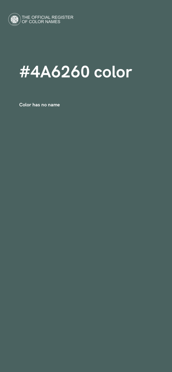 #4A6260 color image