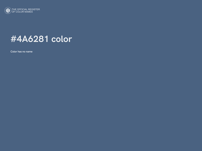 #4A6281 color image