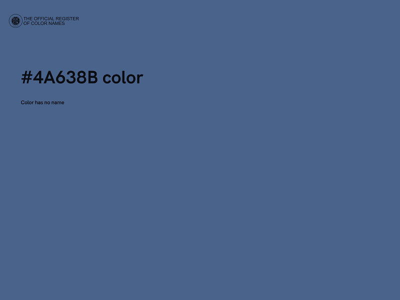 #4A638B color image