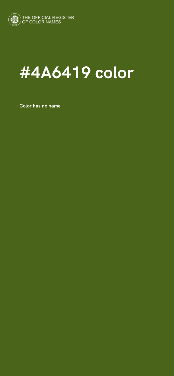 #4A6419 color image