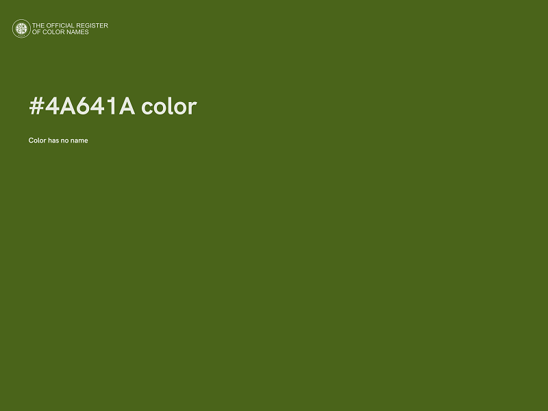 #4A641A color image