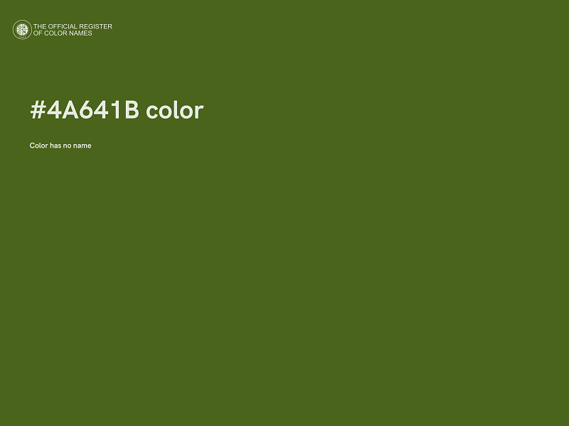 #4A641B color image