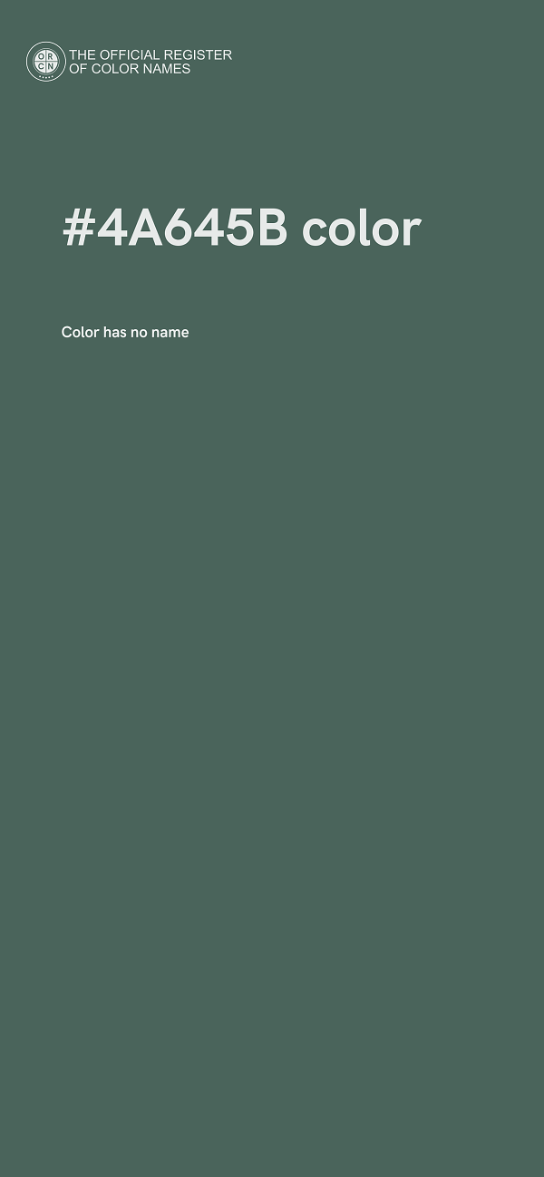 #4A645B color image