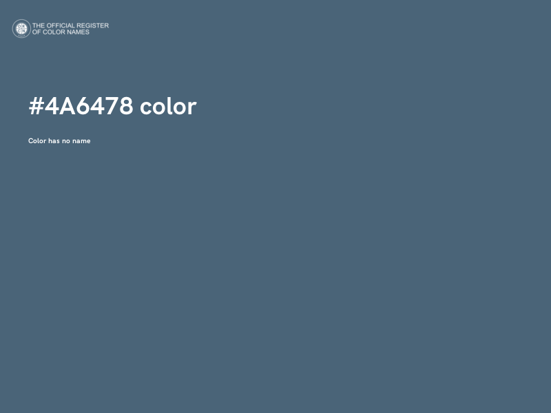 #4A6478 color image
